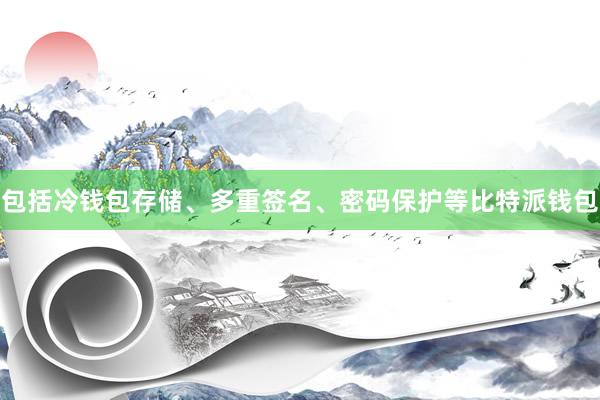 包括冷钱包存储、多重签名、密码保护等比特派钱包