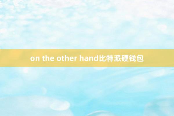 on the other hand比特派硬钱包