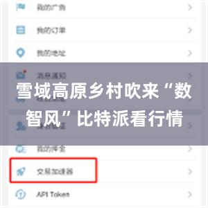 雪域高原乡村吹来“数智风”比特派看行情