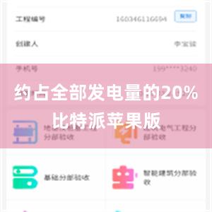 约占全部发电量的20%比特派苹果版